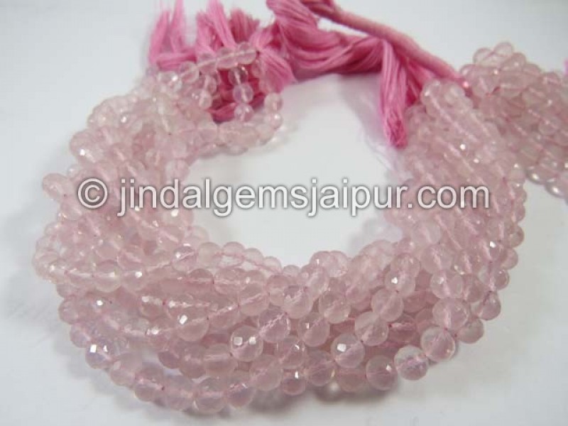 Rose Quartz Faceted Round Beads